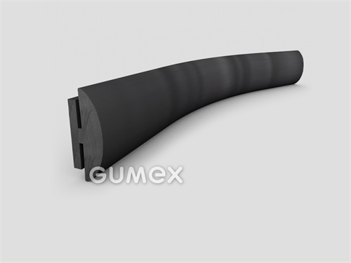 Gumový profil tvaru "H", 20x8/1/1mm, 60°ShA, EPDM, -40°C/+100°C, čierny